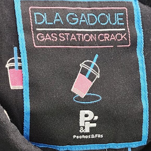 Poches & Fils Black Slushie Print 100% Cotton Button Front Shirt - Picture 5 of 7